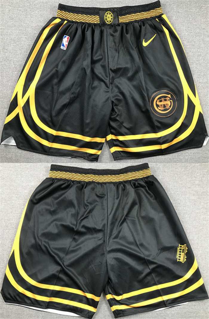 Men%27s Golden State Warriors Black City Edition Shorts(Run Small)